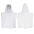 A white kids' hooded towel featuring a simple design with a pronounced hood and no visible branding.