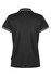 A black polo shirt featuring a classic design with contrasting trim and a logo. Suitable for casual or sport wear.