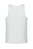 A plain white men's singlet with a simple design and no visible branding on the back.