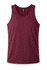 A maroon men's singlet featuring a plain design and a logo at the neckline.