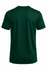 A dark green T-shirt with a classic crew neck and short sleeves, featuring a branded logo.