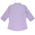 A lilac button-up shirt with 3/4 sleeves and a classic collar, featuring a stitched design and an unembellished back.
