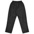 Black track pants with an elastic waistband, featuring a smooth finish and relaxed fit. Includes a logo.