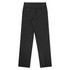 Pleated men's slacks in black, featuring two back pockets and a straight-leg design. Ideal for formal or casual wear.