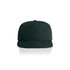 A dark green cap with a flat brim and no visible logos or branding. Features six panels and ventilation holes.