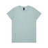 A light mint green t-shirt with a simple design and a label at the neckline.