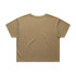 A beige crop tee with a relaxed fit and short sleeves, featuring a plain design on the back.