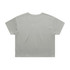 A light grey cropped t-shirt featuring a simple design and a casual fit, with a logo on the back.