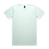 A light mint green t-shirt with a standard crew neck and short sleeves. It features a logo tag at the neckline.