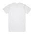 A plain white Classic Tee featuring a crew neckline and short sleeves, with a branding logo on the back.