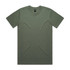 A classic olive green T-shirt with a crew neckline, featuring a logo at the neck.