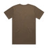 A brown Block Tubular Tee featuring a classic crew neck and short sleeves, with a logo on the back.