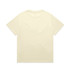 A plain, light cream heavy tee with a simple, unadorned back and a subtle texture.