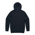 A dark navy hoodie with a hood and long sleeves, featuring a simple design and no visible logos.