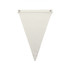 A canvas pennant flag in a neutral colour, featuring eyelets for easy hanging.