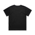 A black unisex T-shirt featuring a simple, classic design with short sleeves and a crew neck.