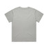 A plain, grey T-shirt featuring a standard crew neck and short sleeves, with a simple logo.