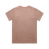 A plain, light brown t-shirt displayed from the back, featuring a simple design and no visible branding.