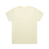 A pale yellow t-shirt featuring a plain back and a logo tag.