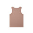 A rib tank top in a soft beige colour, featuring a simple design without visible logos on the back.