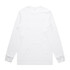 A long-sleeve white tee with a simple design and cuffs in a contrasting colour. It features a logo on the back.