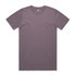 A faded mauve t-shirt with short sleeves and a simple design, featuring a brand label.