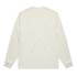 A light grey long-sleeve tee with a relaxed fit, featuring a simple design and no graphic elements.