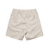 Linen shorts in a light beige colour featuring an elastic waistband and two back pockets.