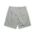 Light grey sports shorts with an elastic waistband and a rear pocket, featuring a simple design.