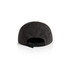 A two-tone nylon cap in black, featuring an adjustable strap at the back and a logo.