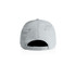 A light grey cap featuring a rear adjustable strap and a logo on the back.
