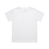 A white classic t-shirt for kids featuring a blank design and a brand logo on the interior tag.