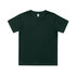 A dark green kids' classic tee with a round neck and short sleeves, featuring a logo on the tag.