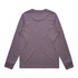 A long-sleeve T-shirt in a muted purple colour, featuring a simple back design and fitted sleeves.