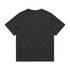 A black heavy faded tee shirt with a relaxed fit and short sleeves, featuring no visible design on the back.