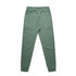 Track pants in a soft green colour with an elastic waistband and cuffs, featuring a logo on the waistband. Track pants in a soft green colour with an elastic waistband and cuffs, featuring a logo on the waistband.