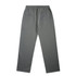 Cuffless track pants in grey, featuring a back pocket and an elastic waistband. Includes a logo.