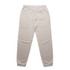 Light beige track pants with an elastic waistband and a single back pocket, featuring a logo.