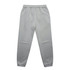 Light grey track pants with an elastic waistband and ankle cuffs, featuring side pockets and a subtle logo.