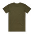 A green Basic Tee t-shirt with a classic crew neck and short sleeves, featuring a plain back design and a logo.