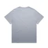 A grey faded t-shirt with a plain back, featuring a soft texture and a relaxed fit.