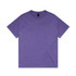 A purple heavy faded T-shirt with short sleeves and a simple design. It features a logo on the label.