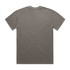A faded olive green t-shirt with a simple design and a visible logo on the back.