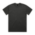 A heavy faded tee in dark grey, featuring a simple design and a logo on the label.