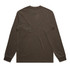 A long-sleeve t-shirt in olive green with a plain back. It features fitted sleeves and a crew neckline.