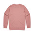 A pink long-sleeve crew sweatshirt with a plain back design. It features a crew neck and ribbed cuffs. A pink long-sleeve crew sweatshirt with a plain back design. It features a crew neck and ribbed cuffs.