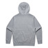 A grey hoodie with a half zip and hood, featuring a plain back and long sleeves.