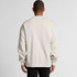 A light beige crew jumper viewed from the back, featuring long sleeves and a simple design. It has a logo.