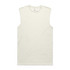 A sleeveless tank top in a soft pastel green colour, featuring a simple design and a label on the collar.