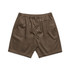 Walk shorts in a khaki brown shade, featuring an elastic waistband and side pockets.